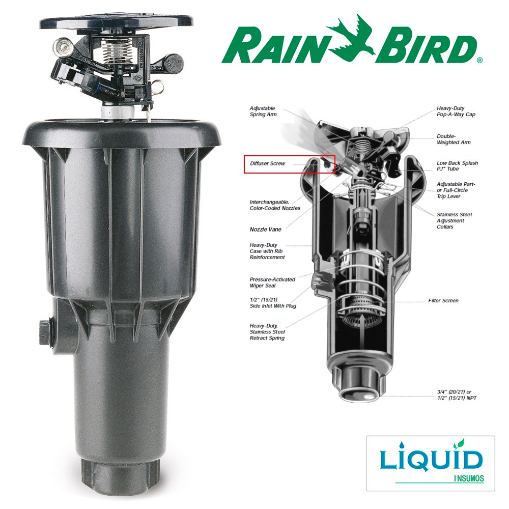 Aspersor Rain Bird Maxi-Paw 2045A vista lateral